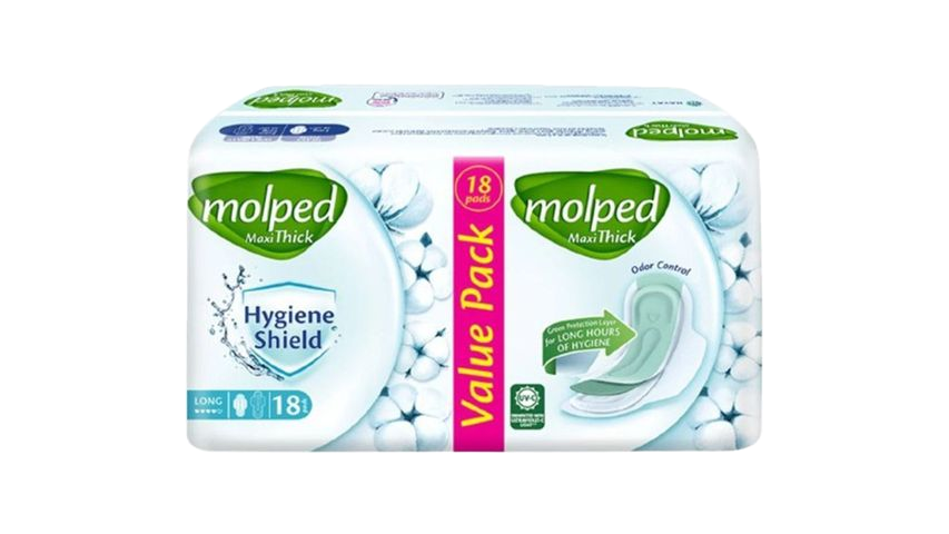 Molped Maxi Thick Value Pack Long (18 Pads / Pack)