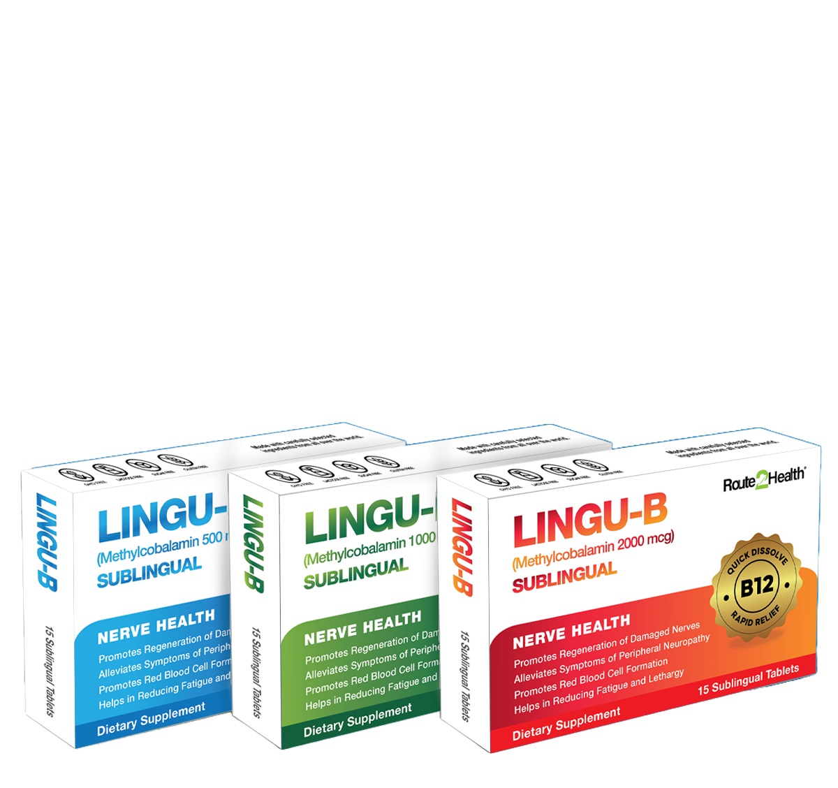 Route to Health Lingu-B Sub 500Mcg (15 Tablets / Pack)