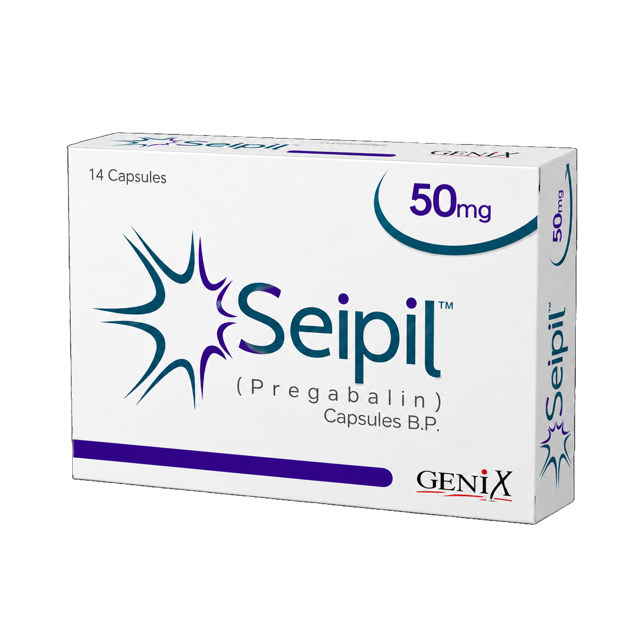 Seipil 50mg (14 Capsules / Pack)
