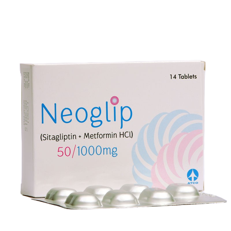 Neoglip Tablets 50Mg/1000Mg (1 Strip = 7 Tablets)