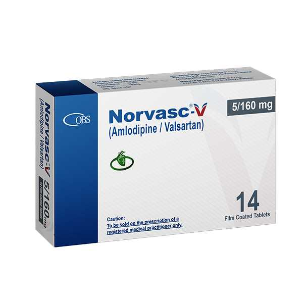 Norvasc V (5mg/160mg) 14 Tablets
