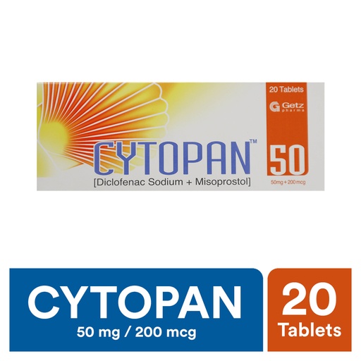 Cytopan 50 (50mg/200mcg) 20 Tablets