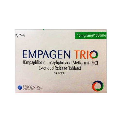 Empagen Trio Tablets 10Mg/5Mg/1000Mg (1 Box = 2 Strips) (1 Strip = 7 Tablets)