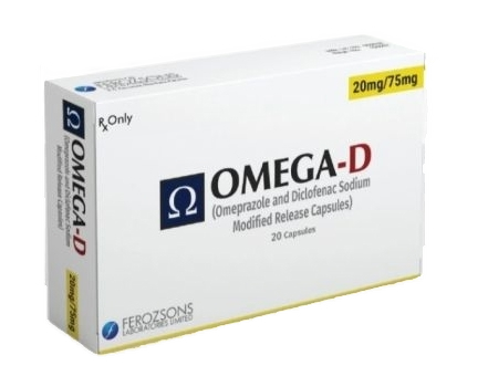 Omega-D Capsules 20Mg/75Mg (1 Box = 20 Tablets)