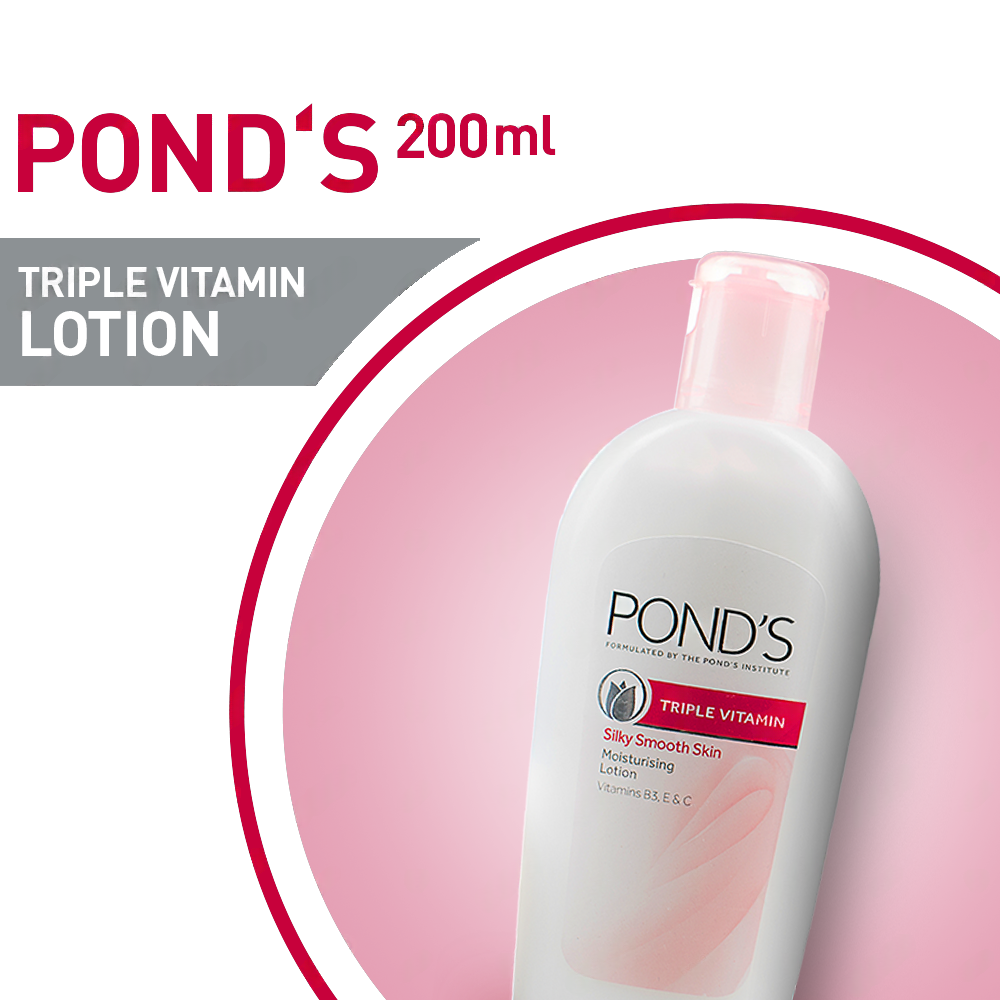 Ponds Triple Vitamin Moisturizing Lotion 200Ml