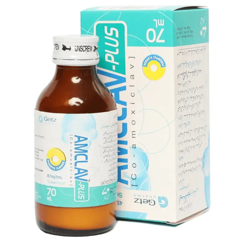 Amclav Plus 70Ml Suspension 475Mg/5Ml