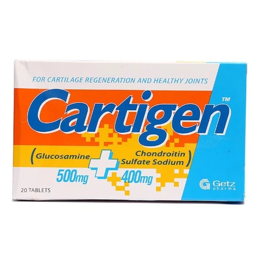 Cartigen Tablets 500/400Mg (1 Box = 4 Strips) (1 Strip = 5 Tablets)