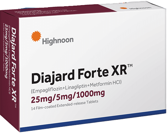 Diajard Forte Xr 25/5/1000 Mg Tab 14S