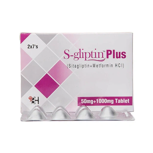 S Gliptin Plus (50/1000mg) 14 Tablets