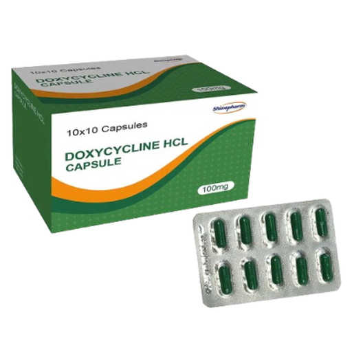 Doxycycline Hcl (100Mg) 100 Capsules