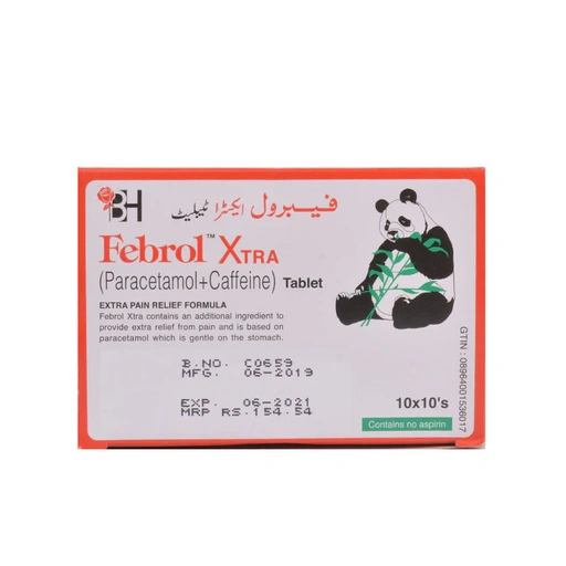 Febrol Xtra (500/65mg) 100 Tablets