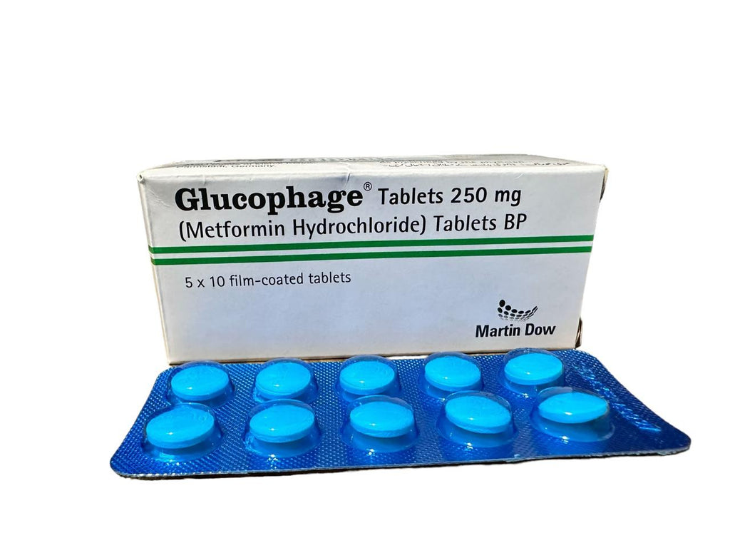 Glucophage Tablets 250Mg (1 Strip = 10 Tablets)