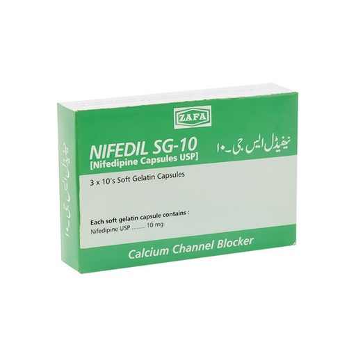 Nifedil Sg 10mg (30 Capsule / Pack)