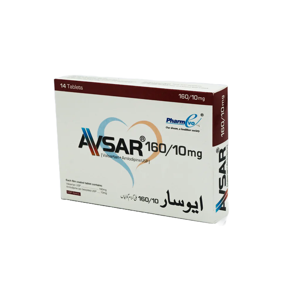 Avsar Tablets 160/10Mg (1 Box = 2 Strips) (1 Strip = 7 Tablets)