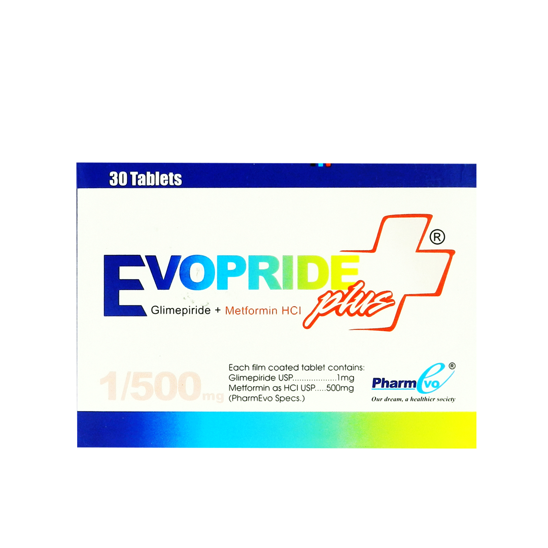 Evopride Plus Tablets 1/500Mg (1 Strip = 10 Tablets)