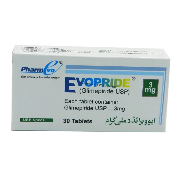 Evopride Tablets 3Mg (1 Strip = 10 Tablets)