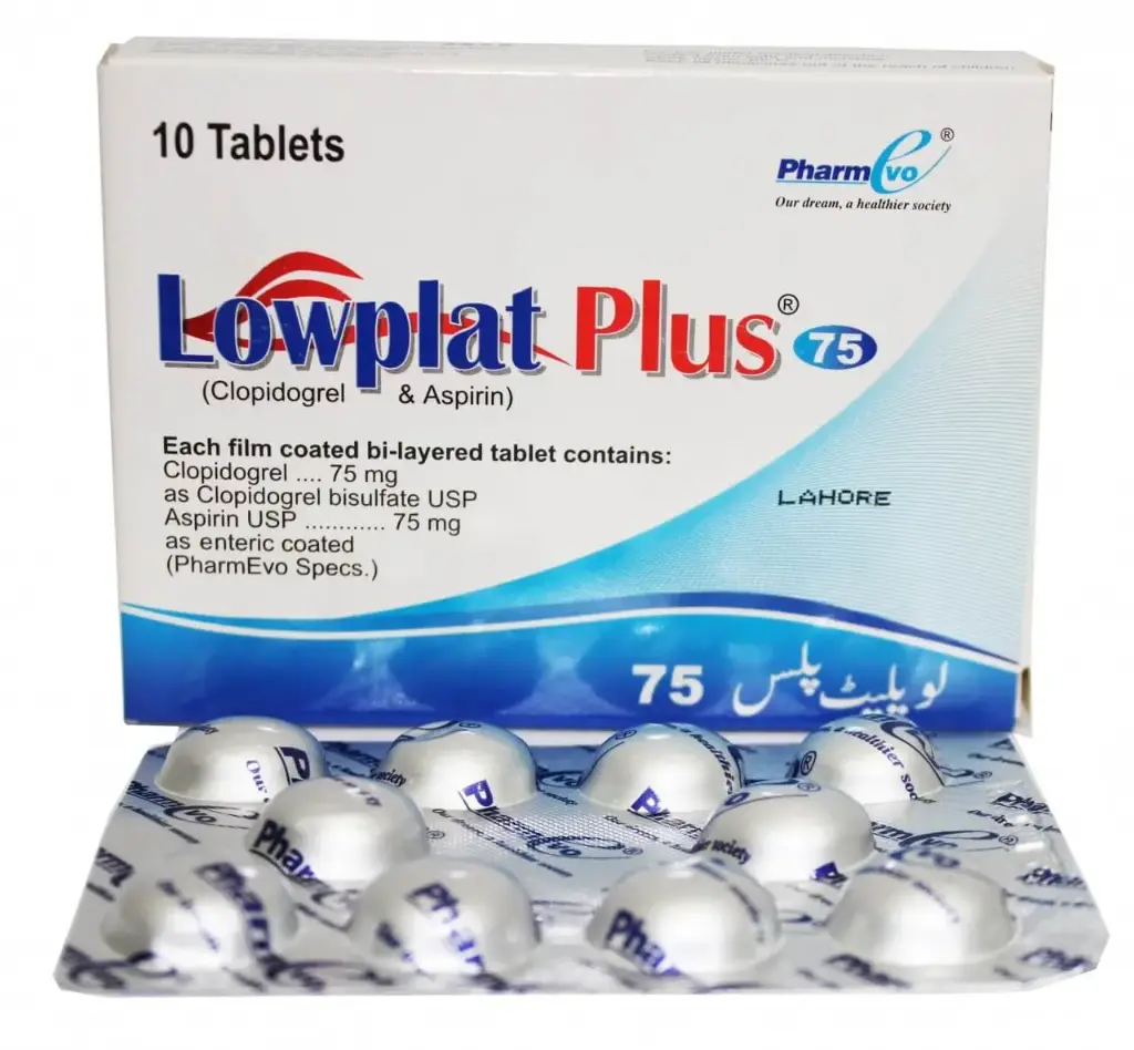 Lowplat Plus Tablets 75/75Mg (1 Box = 1 Strip)(1 Strip = 10 Tablets)