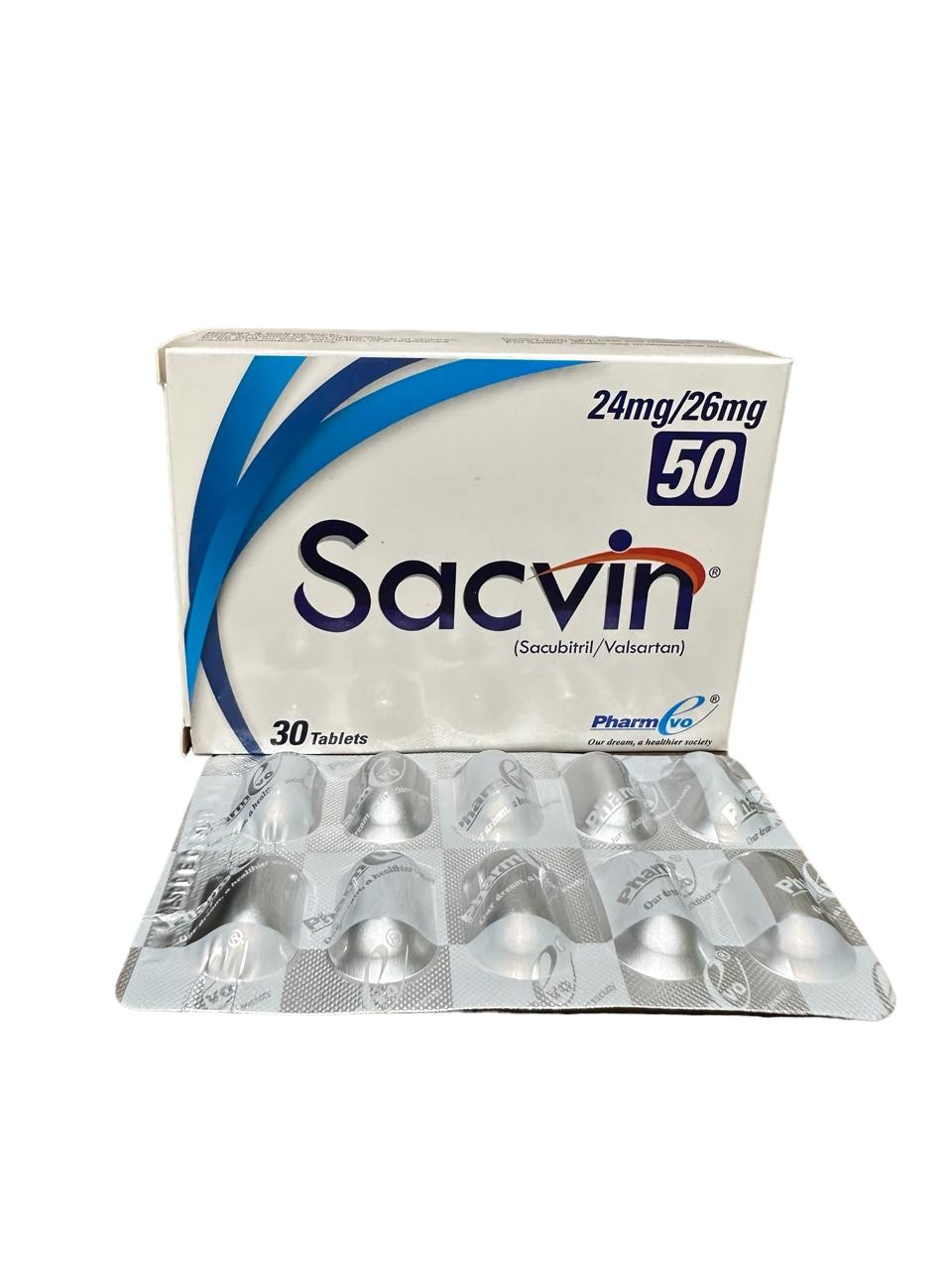 Sacvin Tablets 24Mg/26Mg (1 Box = 3 Strips) (1 Strip = 10 Tablets)