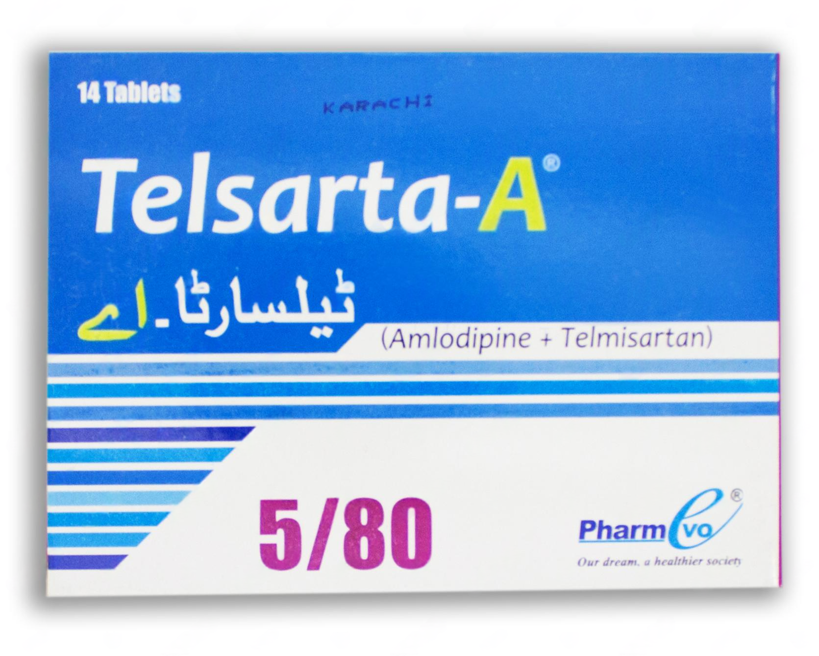 Telsarta A Tablets 5Mg/80Mg (1 Strip = 7 Tablets)