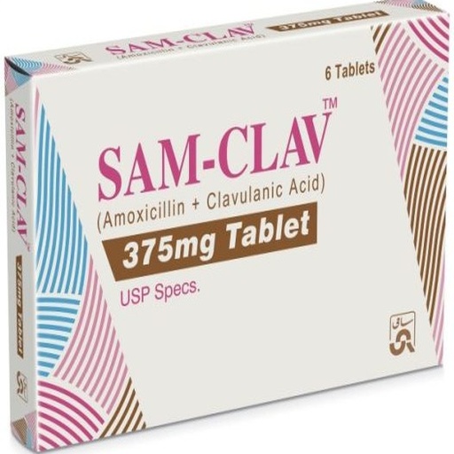 Sam Clav 375mg Tab 6s