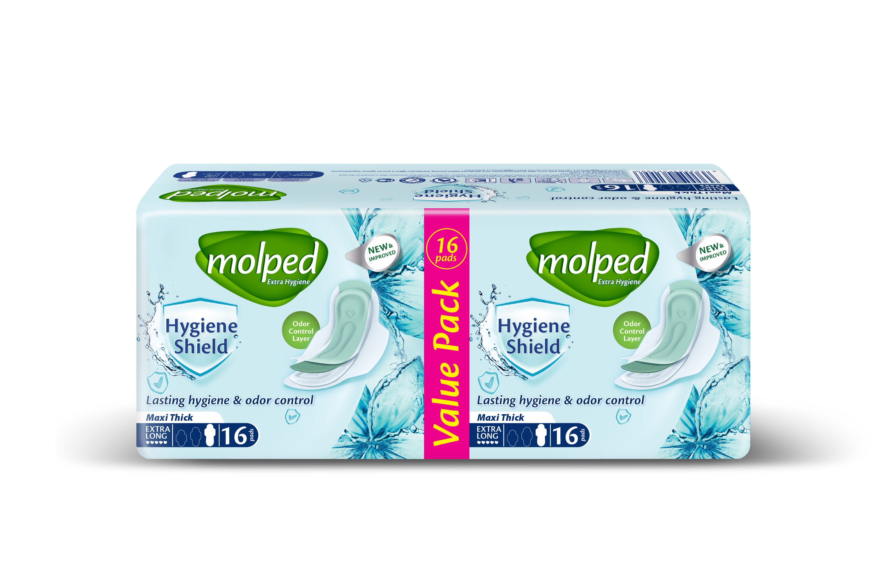 Molped Pure & Soft Sanitary Pads 16Pcs