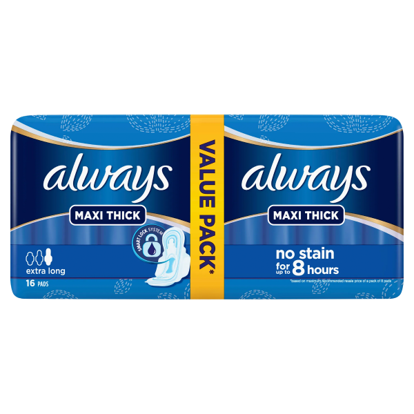 Always Maxi Thick Sanitary Pads Long (16 Pieces / Pack)