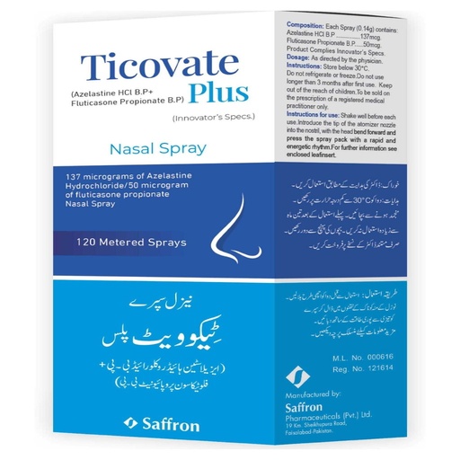 Ticovate Plus Nasal Spray