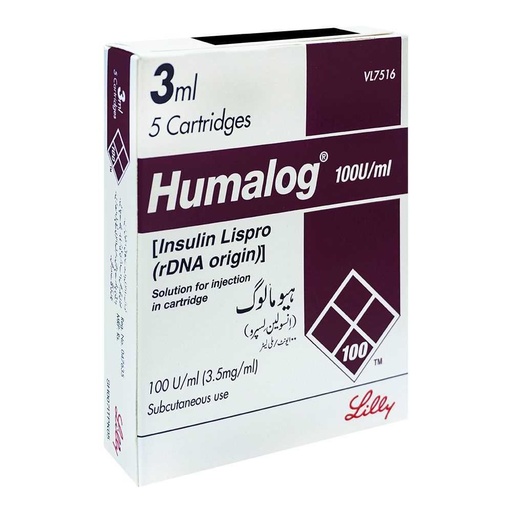 Humalog Lispro (3.5mg/Ml) 3Ml, 5 Cartridges