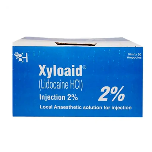 Xyloaid Solution (2%) 10Ml, 50 Ampoule Injections