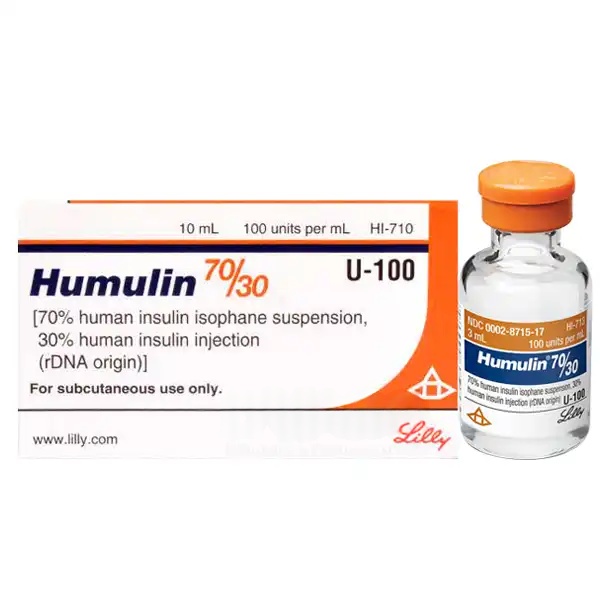 HUMULIN 70/30 (100IU/ML) 10ML, 1 VIAL INJECTION