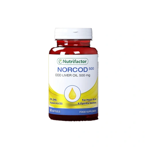 Nutrifactor Norcod Cod Liver Oil 500mg (60 Capsule / Pack)
