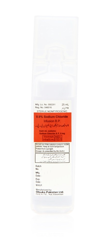 Normal Saline Ampoule 0.9% 25Ml