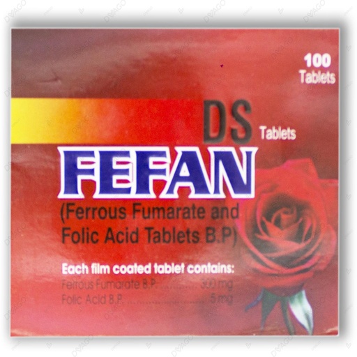 Fefan Ds (300/5mg) 100 Tablets