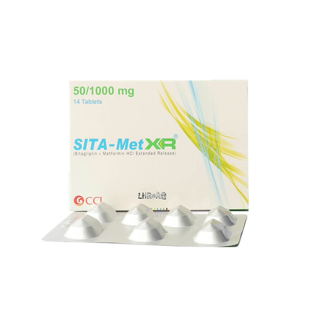 Sita-Met Xr Tablets 50/1000Mg (1 Box = 2 Strips) (1 Strip = 7 Tablets)