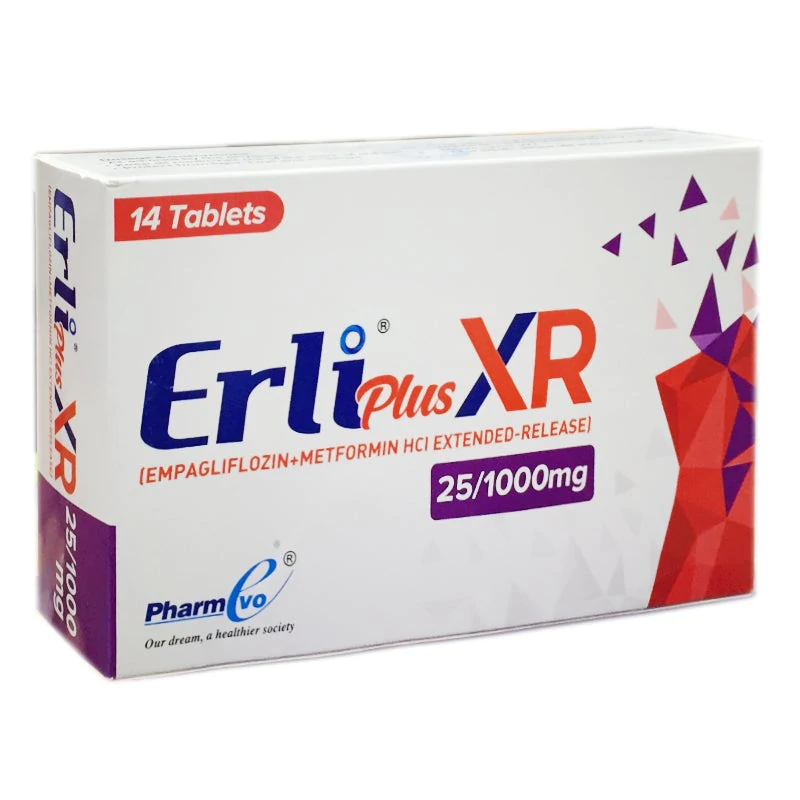 Erli Plus Xr Tablets 25/1000Mg (1 Strip = 7 Tablets)