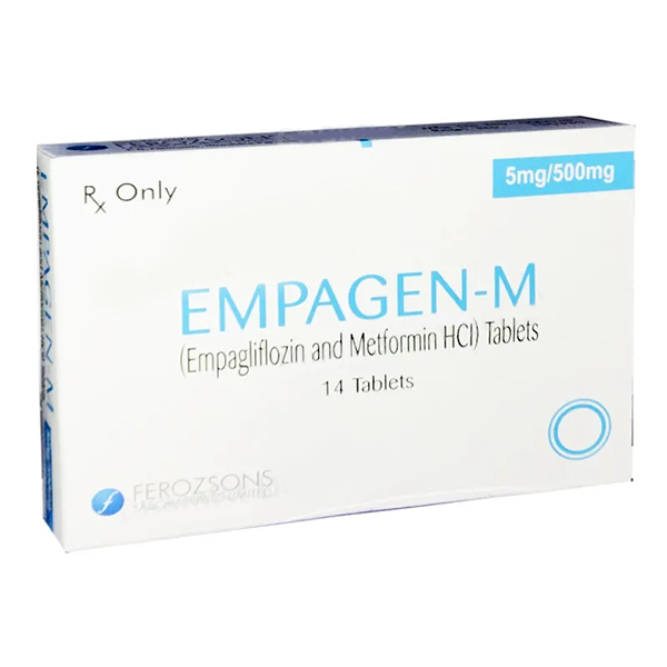 Empaphage-M Tablets 5Mg+500Mg (1 Strip = 7 Tablets)
