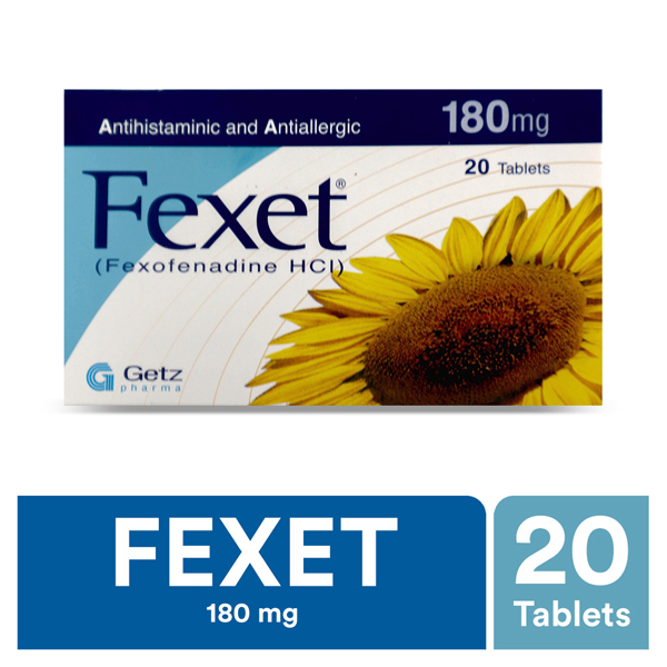 Fexet Tablets 180Mg (1 Strip = 10 Tablets)
