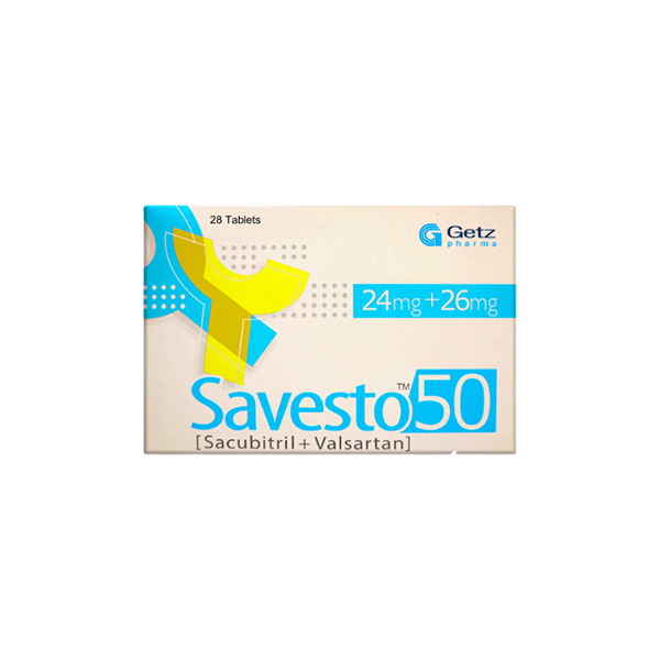 Savesto 50 Tablets 24/26Mg (1 Box = 28 Tablets)