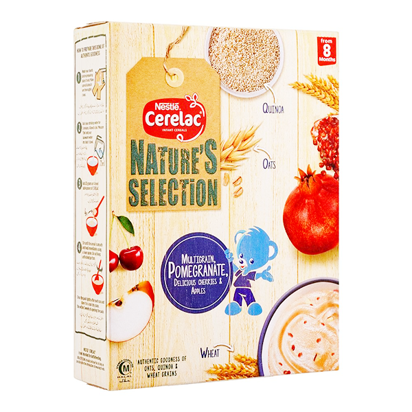 Nestle Cerelac Natures Selection Multigrain, Pomegranate, Cherries & Apples 350G