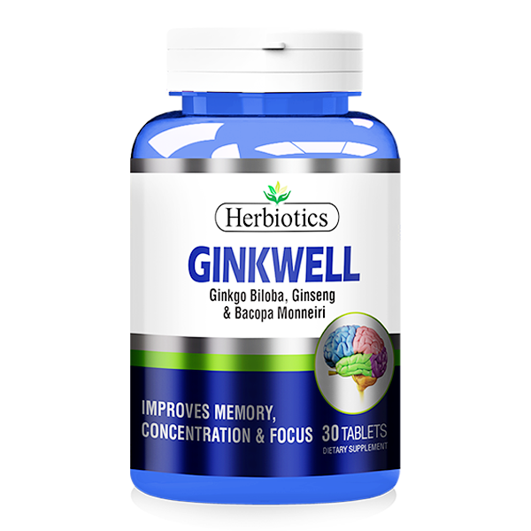 Herbiotics Ginkwell Tablets (1 Bottle = 30 Tablets)