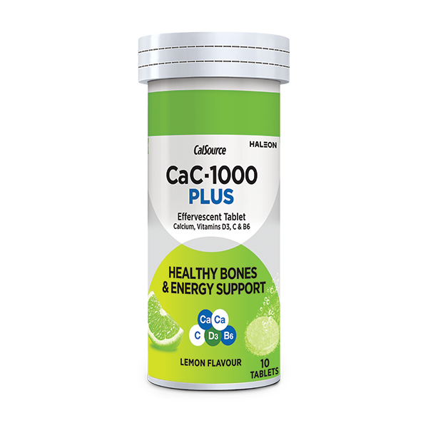 Cac-1000 Plus Effervescent Lemon Flavor Tablets (1 Bottle = 10 Tablets)