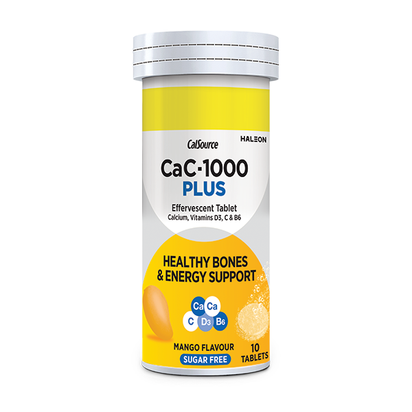 Cac-1000 Plus Effervescent Mango Flavor Tablets (1 Bottle = 10 Tablets)
