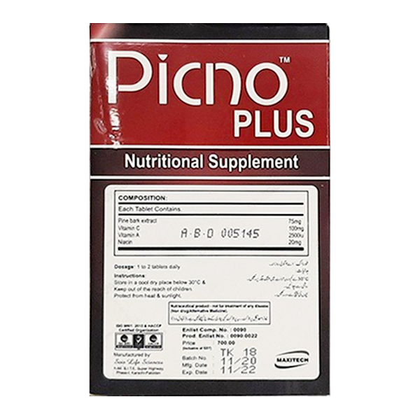 Picno Plus Tablets (1 Strip = 10 Tablets)