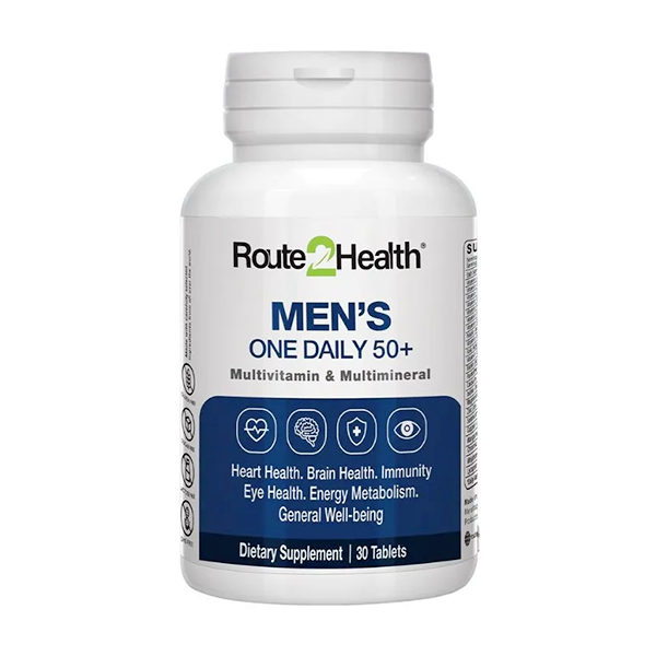 Route 2 Health Mens One Daily 50+ Tablets (1 Bottle = 30 Tablets)