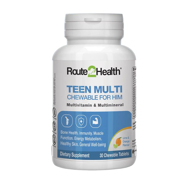 Route 2 Health Teen Multi For Him Chewable Tablets (1 Bottle = 30 Tablets)