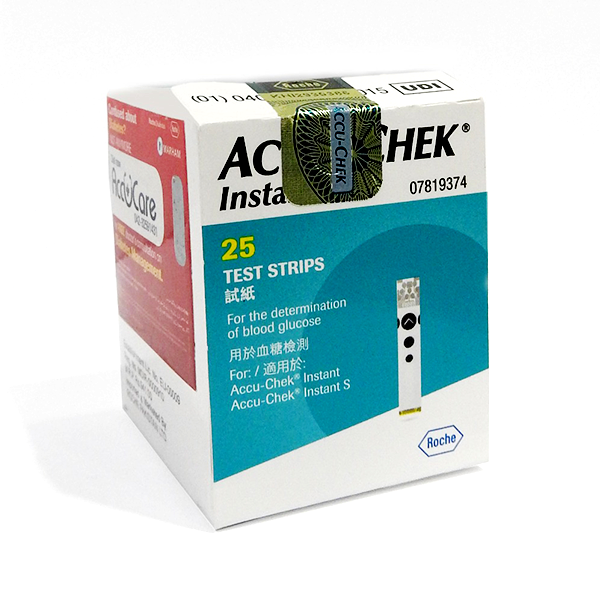 Accu-Chek Instant Blood Glucose Strips (Box = 25 Strips)