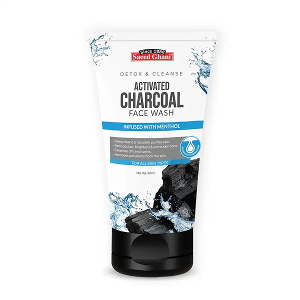 Saeed Ghani Activated Charcoal Detox & Cleanse Face Wash 50Ml