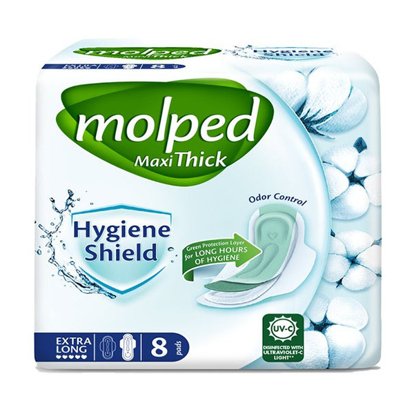Molped Maxi Thick Sanitary Pads Extra Long 8Pcs