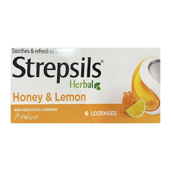 Strepsils Honey & Lemon Lozenges (1 Box = 6 Tablets)