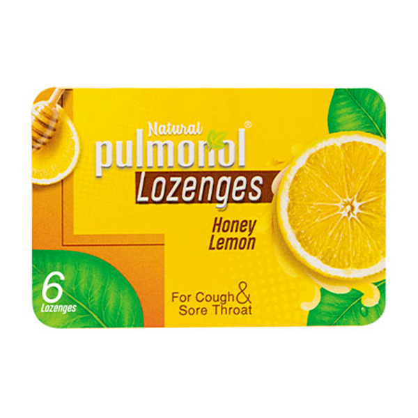 Pulmonol Flavour Honey & Lemon Lozenges (1 Box = 6 Lozenges)